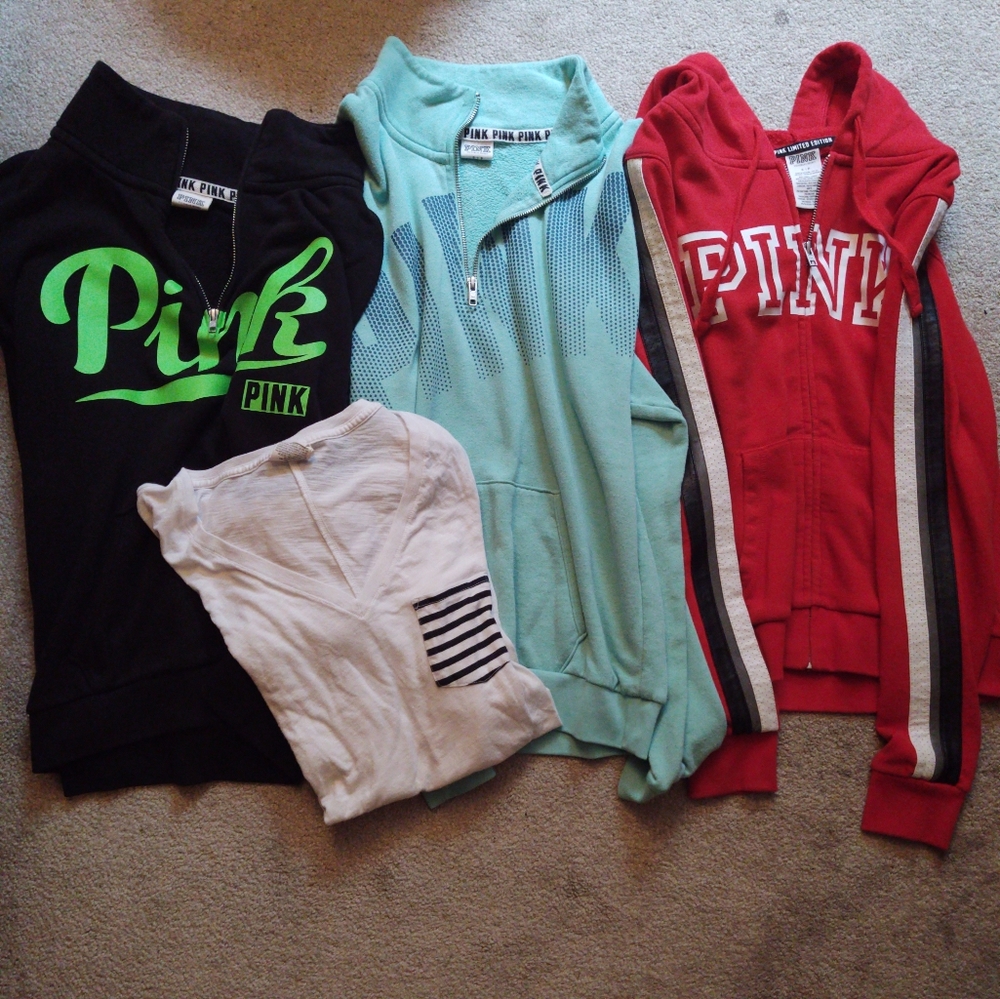 4 Piece - PINK Sweaters and Shirt